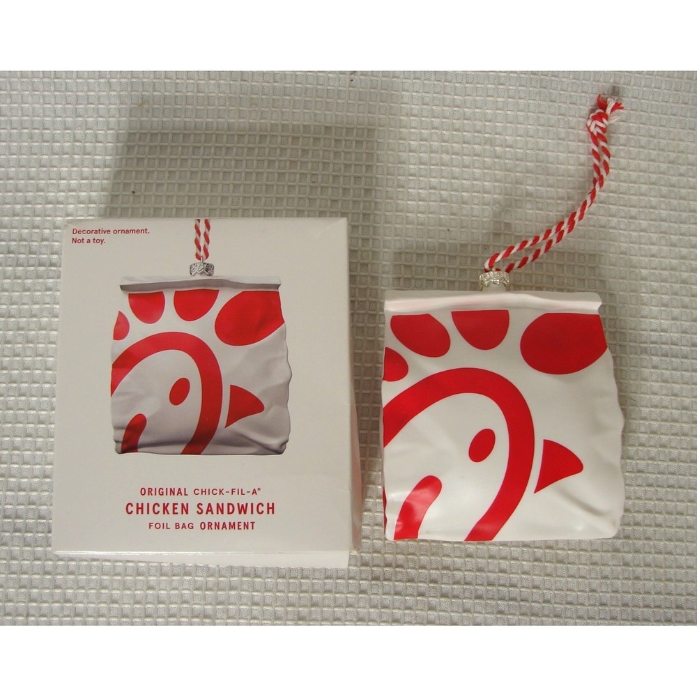 Chick-fil-A Original Chicken Sandwich Foil Bag Holiday Ornament 2024 LIMITED ED